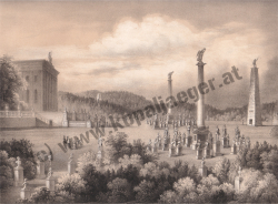 Heldenberg 1849 Lithographie zur Errichtung Sammlung ECKEL